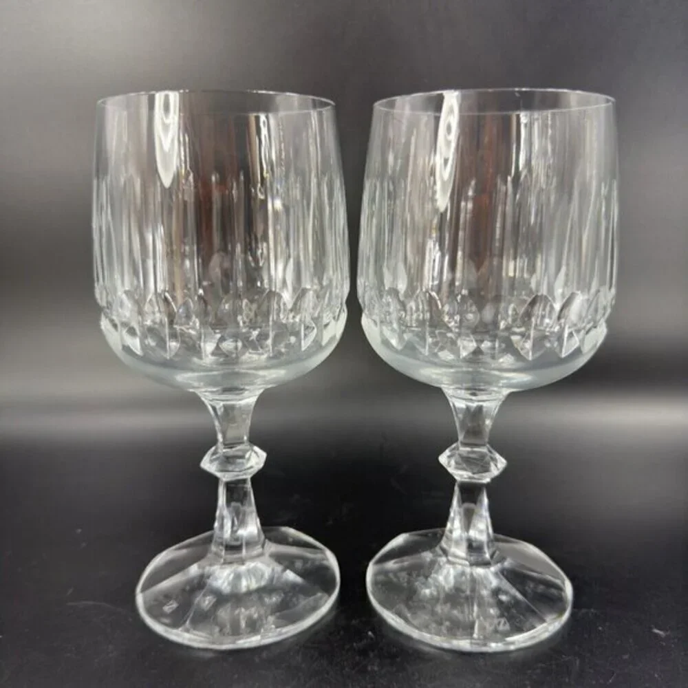 Echt‎ Bleikristall Schott Zwiesel Clear Crystal Germany Water Goblets Cups Set 2
